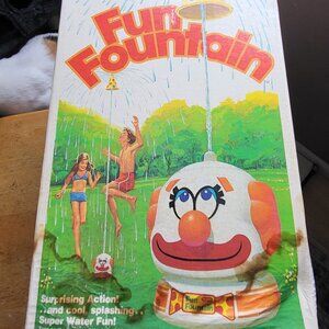 Vintage 1978 Wham-O Fun Fountain Clown Head Sprinkler Toy w/Original Box